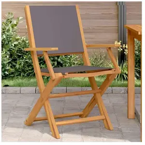 vidaXL Chaises de jardin lot de 2 anthracite bois acacia massif tissu pas cher