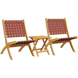 vidaXL Chaises de jardin pliantes lot de 2 bois d'acacia solide tissu pas cher