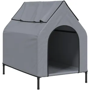 Comparateur de prix : vidaXL Niche pour chien gris clair tissu oxford et acier