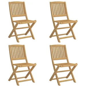 vidaXL Chaises pliables de jardin 4 pcs bois massif d'acacia pas cher