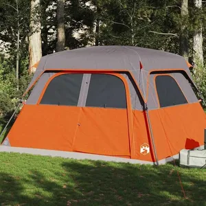 Comparateur de prix : vidaXL Tente de cabine familiale 6 personnes orange imperméable