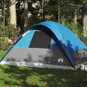 vidaXL Vidaxl Tente Familiale À Dôme 6 Personnes Bleu Imperméable pas cher