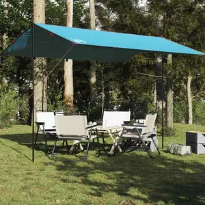 vidaXL Bâche de camping bleu 400x294 cm imperméable pas cher