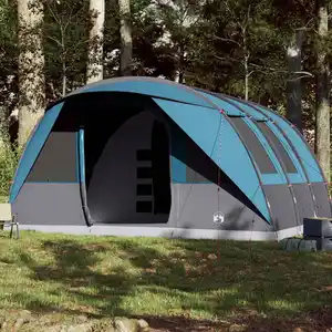 Comparateur de prix : vidaXL Tente de camping tunnel 7 personnes bleu imperméable