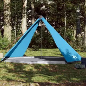 vidaXL Tente familiale tipi 8 personnes bleu imperméable pas cher