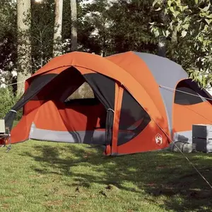 Comparateur de prix : vidaXL Tente de cabine familiale 6 personnes gris orange imperméable