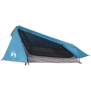 vidaXL Tente de camping tunnel 1 personne bleu imperméable