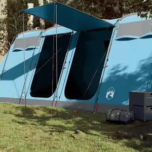 Comparateur de prix : vidaXL Tente de camping tunnel 10 personnes bleu imperméable