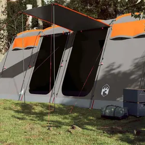 Comparateur de prix : vidaXL Tente de camping tunnel 10 personnes gris et orange imperméable