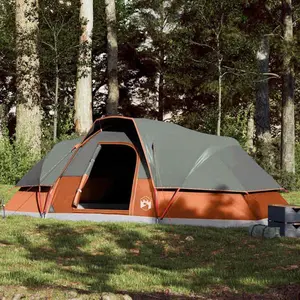 Comparateur de prix : vidaXL Tente familiale à dôme 9 personnes gris et orange imperméable
