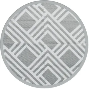 Comparateur de prix : vidaXL Tapis d'extérieur gris Ø120 cm PP