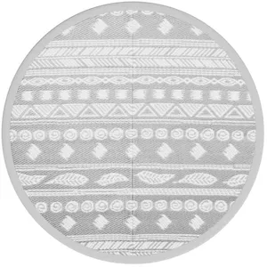 Comparateur de prix : vidaXL Tapis d'extérieur gris Ø160 cm PP