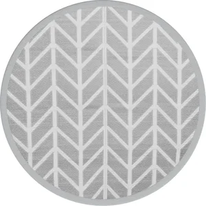 vidaXL Tapis d'extérieur gris Ø160 cm PP pas cher
