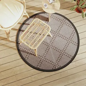 Comparateur de prix : vidaXL Tapis d'extérieur marron Ø120 cm PP