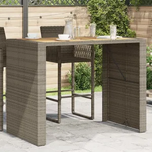 vidaXL Table de jardin avec dessus en bois d'acacia gris 145x80x110 cm pas cher