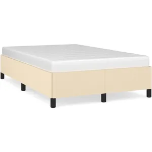 vidaXL Vidaxl Cadre De Lit Sans Matelas Crème 120x190 Cm Tissu pas cher