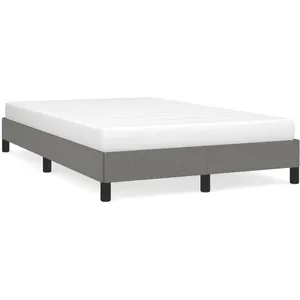vidaXL Vidaxl Cadre De Lit Sans Matelas Gris Foncé 120x190 Cm Tissu pas cher