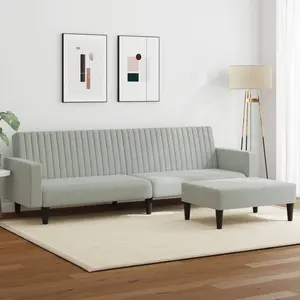 vidaXL Ensemble de canapés 2 pcs gris clair velours pas cher