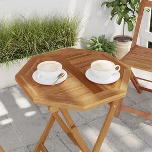 vidaXL Dessus de table 50x50x2,5 cm octogonal bois de teck massif pas cher