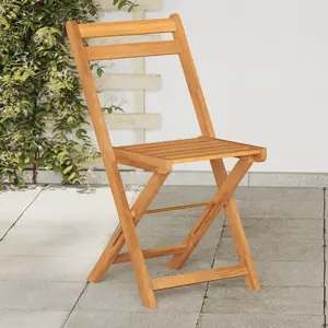 vidaXL Chaises de bistrot pliantes lot de 4 bois d'acacia solide pas cher