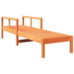 Comparateur de prix : vidaXL Chaise longue cire marron 199,5x62x55 cm bois massif de pin