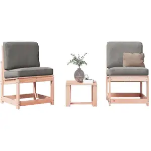 vidaXL Salon de jardin 3 pcs bois massif douglas pas cher
