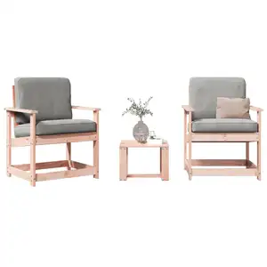 vidaXL Salon de jardin 3 pcs bois massif douglas pas cher
