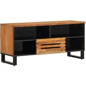 vidaXL Meuble TV 100x34x46 cm bois d'acacia massif pas cher