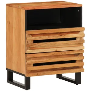 vidaXL Table de chevet marron 50x34x62 cm bois manguier solide pas cher