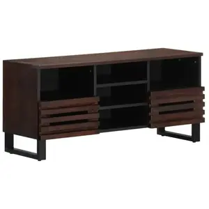 vidaXL Meuble TV marron 100x34x46 cm bois massif manguier pas cher