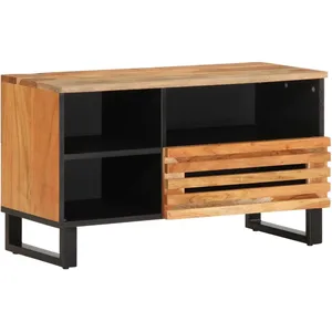 vidaXL Meuble TV 80x34x46 cm bois d'acacia massif pas cher