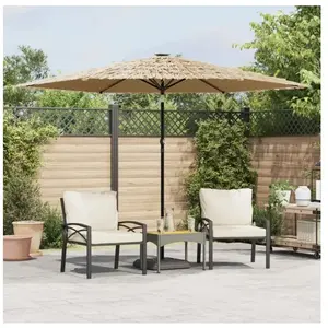 Comparateur de prix : vidaXL Parasol de jardin avec mât en acier marron 288x288x225 cm