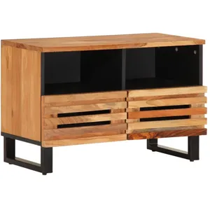 vidaXL Meuble TV 70x34x46 cm bois d'acacia massif pas cher