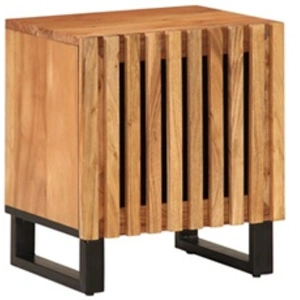 vidaXL Table de chevet 40x33x46 cm Bois d'acacia massif pas cher