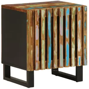 vidaXL Table de chevet 40x33x46 cm Bois massif de récupération pas cher