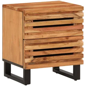 vidaXL Table de chevet 40x33x46 cm Bois d'acacia massif pas cher