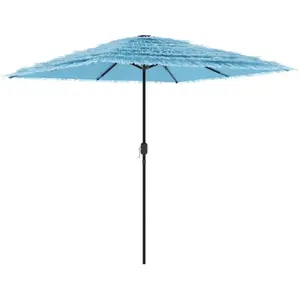 vidaXL Parasol de jardin avec mât en acier bleu 248x248x248 cm pas cher