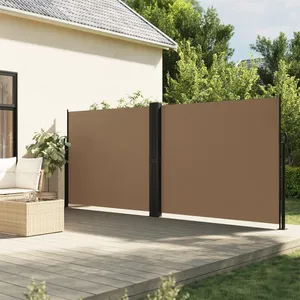 vidaXL Auvent latéral rétractable taupe 160x600 cm pas cher
