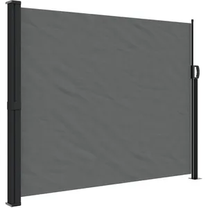 vidaXL Auvent latéral rétractable anthracite 160x600 cm pas cher