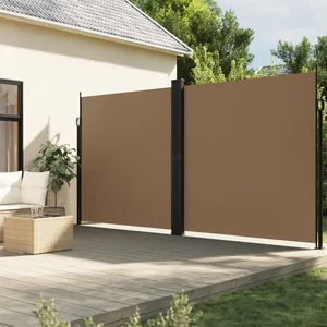 vidaXL Auvent latéral rétractable taupe 200x1200 cm pas cher