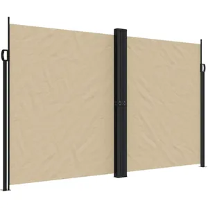 vidaXL Auvent latéral rétractable beige 200x1200 cm pas cher