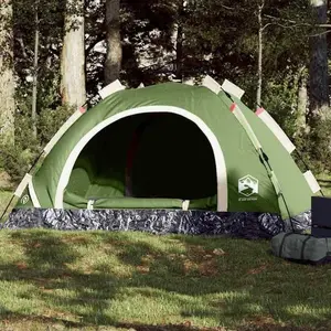 Comparateur de prix : vidaXL Tente de camping 4 personnes vert libération rapide