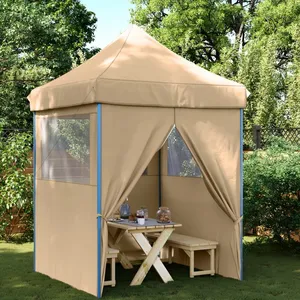 vidaXL Tente de réception pliable escamotable avec 4 parois latérales pas cher