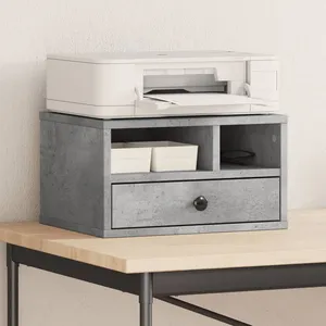 Comparateur de prix : vidaXL Support d'imprimante gris béton 40x32x22,5 cm bois d'ingénierie