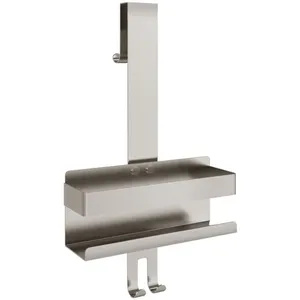 vidaXL Support de douche suspendu acier inoxydable 304 brossé pas cher