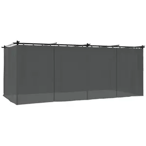 Comparateur de prix : vidaXL Tonnelle avec rideaux anthracite 6x3 m acier