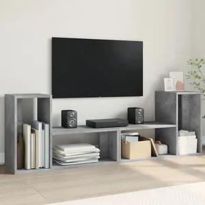 vidaXL Meubles TV 2 pcs gris béton 75x30x50 cm bois d'ingénierie pas cher