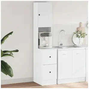 Comparateur de prix : vidaXL Armoire de cuisine blanc 35x50x180 cm bois d'ingénierie