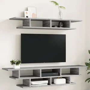 vidaXL Unités murales TV sonoma gris bois d'ingénierie pas cher