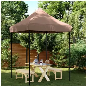 vidaXL Tente de réception pliable escamotable marron 200x200x306 cm pas cher